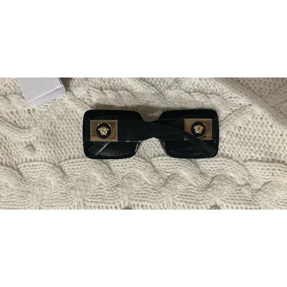 Versace VE4405 GB1/87 Black Authentic Rectangle Women's Sunglasses 54-22 140 New